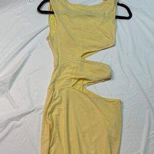 Peppermayo Asymmetrical Yellow Dress